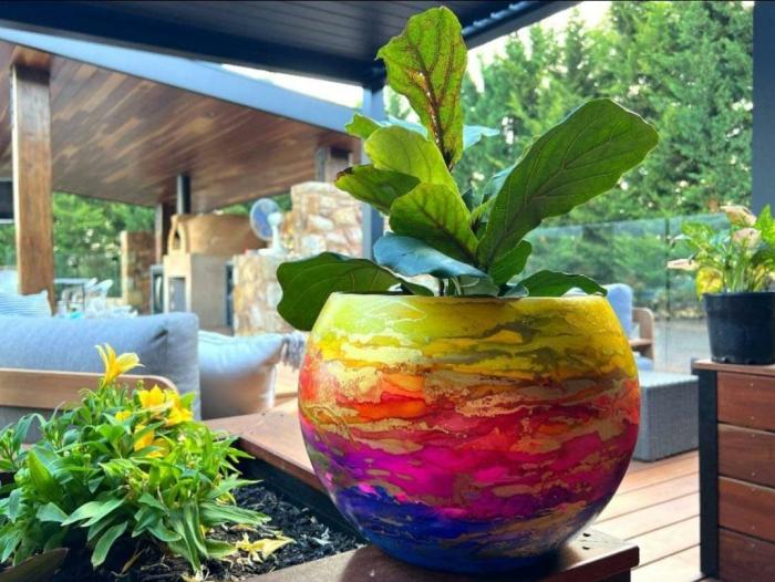 Moon Pot Miami Beach – Large  |  Artisan Designed Planters Artisan Designed Planters Artisan Designed Planters