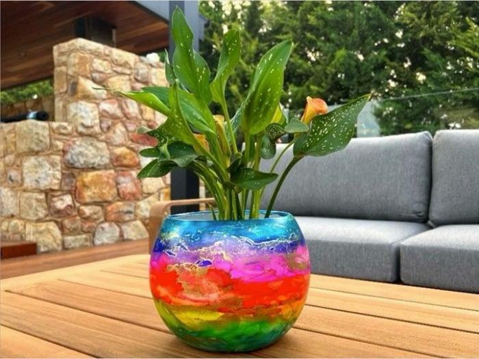 Moon Pot Rio Carnival Xo – Small  |  Artisan Designed Planters Artisan Designed Planters Artisan Designed Planters